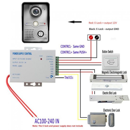 SY809MKW11 7 Inch Video Door Phone Doorbell Intercom System Night Vision Camera and Monitor SY809MKW11 7 Inch Video Door Phone Doorbell Intercom System Night Vision Camera and Monitor