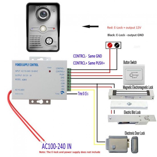 SY809MKW12 7 Inch Video Door Phone Doorbell Intercom System 1-Camera 2-Monitor Night Vision