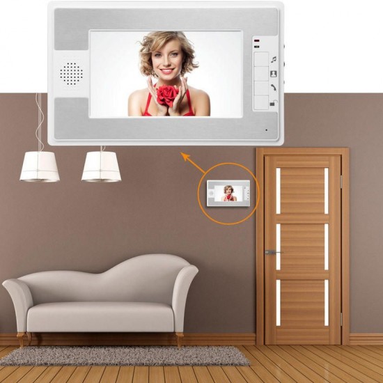 SY813FA12 7 Inch Video Door Phone Doorbell Intercom Kit 1 Camera 2 Monitor Night Vision SY813FA12 7 Inch Video Door Phone Doorbell Intercom Kit 1 Camera 2 Monitor Night Vision
