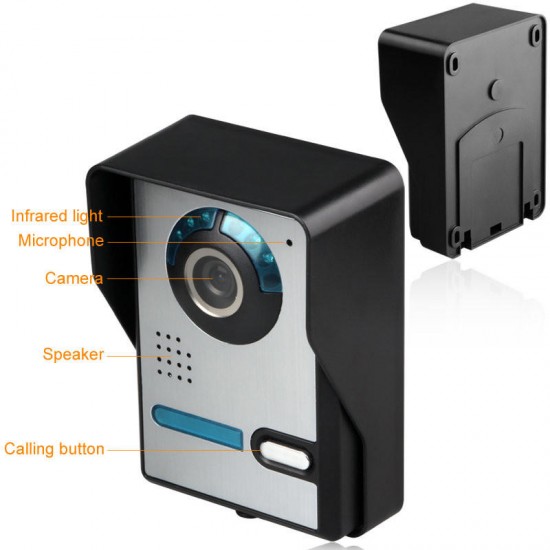 SY813FA12 7 Inch Video Door Phone Doorbell Intercom Kit 1 Camera 2 Monitor Night Vision