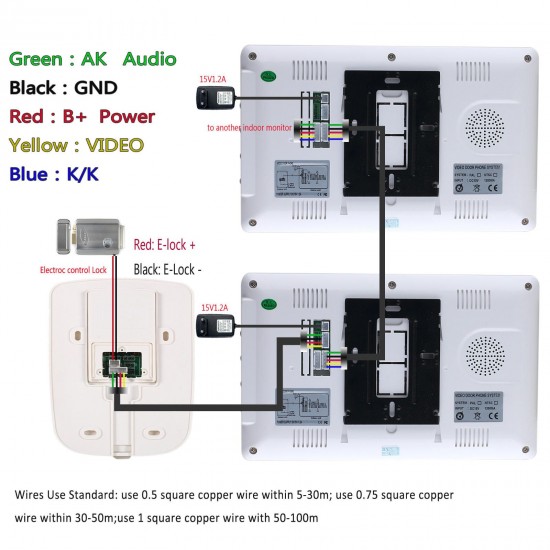 SY813MK13 7inch TFT LCD Video Door Phone Doorbell Intercom Kit 1 Camera 3 Monitors Night Vision SY813MK13 7inch TFT LCD Video Door Phone Doorbell Intercom Kit 1 Camera 3 Monitors Night Vision
