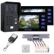 SY816MJLENO12 2 Monitors 7inch Fingerprint RFID Password Video Door Phone Intercom Doorbell System Kit With NO Electric Strikes Lock+ Wireless Remote Control Unlock SY816MJLENO12 2 Monitors 7inch Fingerprint RFID Password Video Door Phone Intercom Doorbell System Kit With NO Electric Strikes Lock+ Wireless Remote Control Unlock