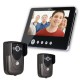 SY905FC21 Video Door Phone Doorbell Intercom Kit 900TVL IR Night Vision 2-Camera 9 Inch TFT LCD 1-Monitor