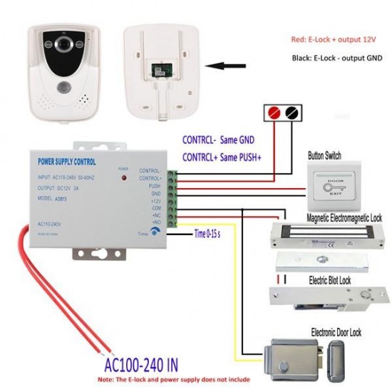 SY905FC21 Video Door Phone Doorbell Intercom Kit 900TVL IR Night Vision 2-Camera 9 Inch TFT LCD 1-Monitor