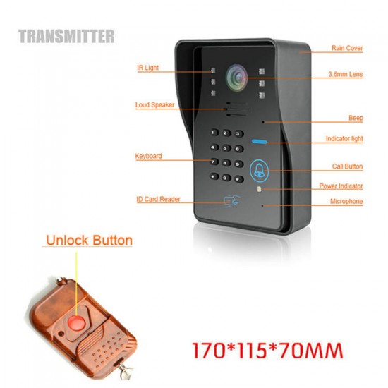 SYWIFI002IDS WIFI Video Door Phone System with Card Unlock Function Remote Wireless Control