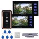 Touch Key Wired 7 inch Video Door Phone Video Intercom Doorbell System 2 Monitor 1 RFID IR-CUT Camera + Electric Magnetic Lock