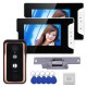 Wired 7 inch Video Door Phone Video Intercom Doorbell System 2 Monitor 1 RFID IR-CUT Camera + Electric Magnetic Lock