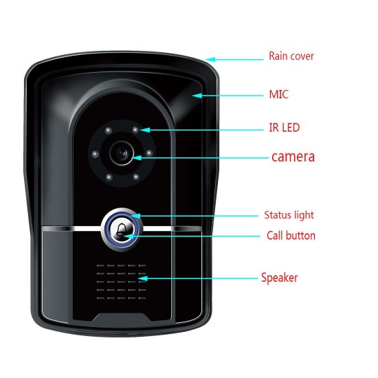 701FG11 Tuya APP Remote Unlock Visual Intercom 7 Inch 1080P Monitor Wifi Video Doorbell Door Lock Intercom System Doorbell