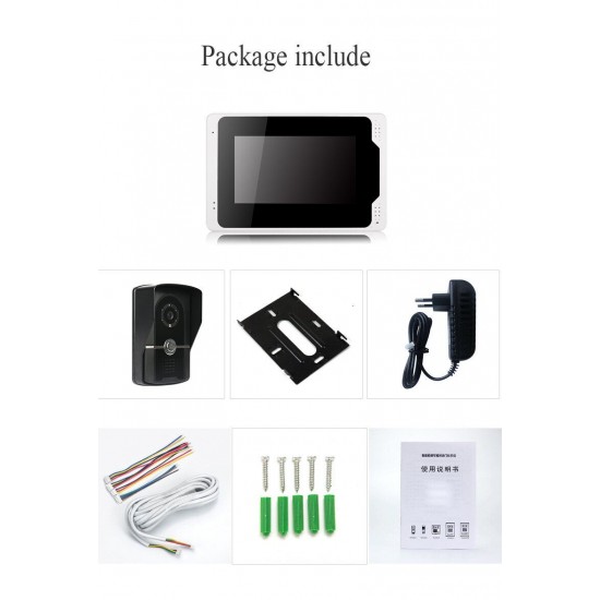 701FG14 Tuya APP Remote Unlock Visual Intercom 7 Inch 1080P Monitor Wifi Video Doorbell Door Lock Intercom System Doorbell 701FG14 Tuya APP Remote Unlock Visual Intercom 7 Inch 1080P Monitor Wifi Video Doorbell Door Lock Intercom System Doorbell