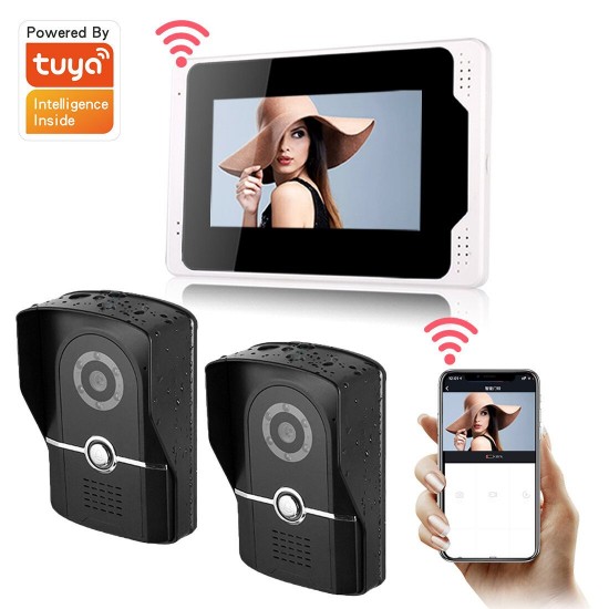 701FG21 Tuya APP Remote Unlock Visual Intercom 7 Inch 1080P Monitor Wifi Video Doorbell Door Lock Intercom System Doorbell 701FG21 Tuya APP Remote Unlock Visual Intercom 7 Inch 1080P Monitor Wifi Video Doorbell Door Lock Intercom System Doorbell