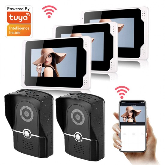 701FG23 Tuya APP Remote Unlock Visual Intercom 7 Inch 1080P Monitor Wifi Video Doorbell Door Lock Intercom System Doorbell 701FG23 Tuya APP Remote Unlock Visual Intercom 7 Inch 1080P Monitor Wifi Video Doorbell Door Lock Intercom System Doorbell