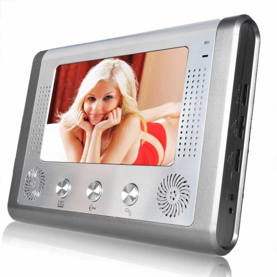 SY801QAID12 7 inch 2 Monitor Color Video Intercom Door Phone RFID System With HD Doorbell 1000TVL Camera