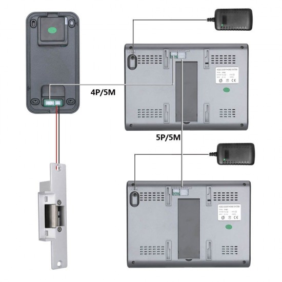 SY801QAID12 7 inch 2 Monitor Color Video Intercom Door Phone RFID System With HD Doorbell 1000TVL Camera SY801QAID12 7 inch 2 Monitor Color Video Intercom Door Phone RFID System With HD Doorbell 1000TVL Camera