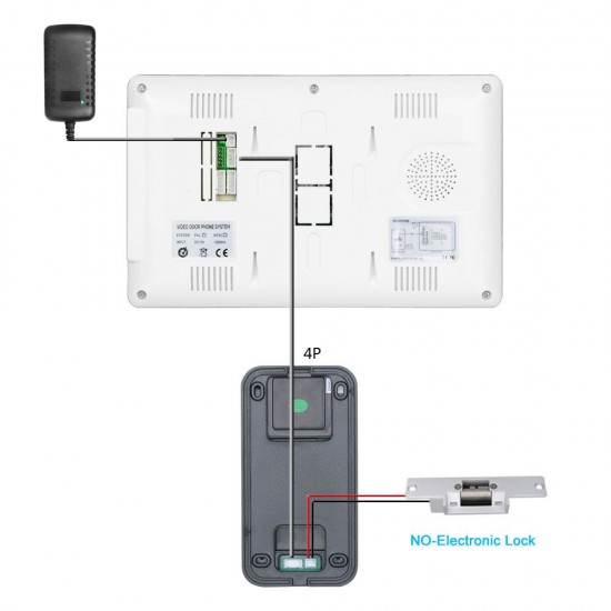 SY813QAID11 7 inch Video Intercom Door Phone RFID System With HD Doorbell 1000TVL Camera