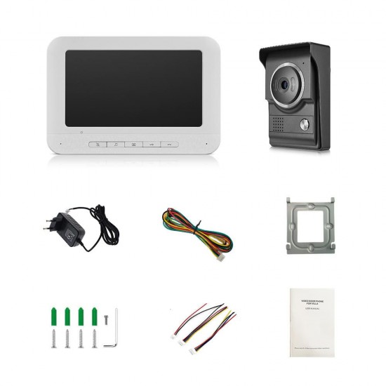 LCD 7 inch Monitor Waterproof Outdoor Door Bell Camera Video Doorbell Night Vision Intercom LCD 7 inch Monitor Waterproof Outdoor Door Bell Camera Video Doorbell Night Vision Intercom