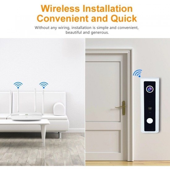 2.5MP Night Vision Mini Wifi Doorbell Amazon Alexa Google home Wireless Smart Doorbell Camera with Mobile Phone Alarm