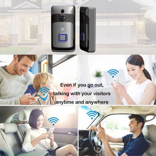 720P 1MP WIFI Video Door Phone Door Bell Camera Smart Wireless Security Doorbell PIR Camera Two-way Audio For Home Gate