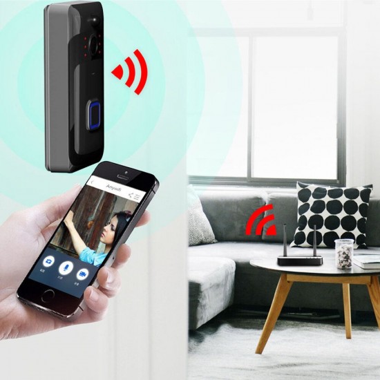 720P 1MP WIFI Video Door Phone Door Bell Camera Smart Wireless Security Doorbell PIR Camera Two-way Audio For Home Gate 720P 1MP WIFI Video Door Phone Door Bell Camera Smart Wireless Security Doorbell PIR Camera Two-way Audio For Home Gate