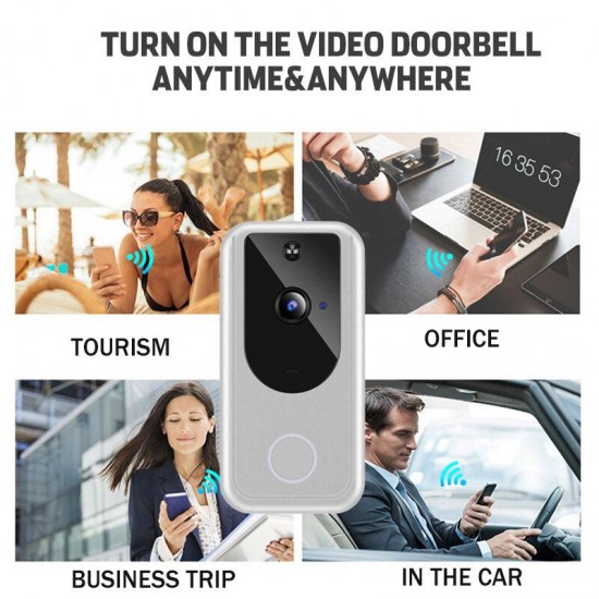 Smart 1080P HD Wireless WiFi Video Doorbell Intercom Phone Security Night Vision Smart 1080P HD Wireless WiFi Video Doorbell Intercom Phone Security Night Vision