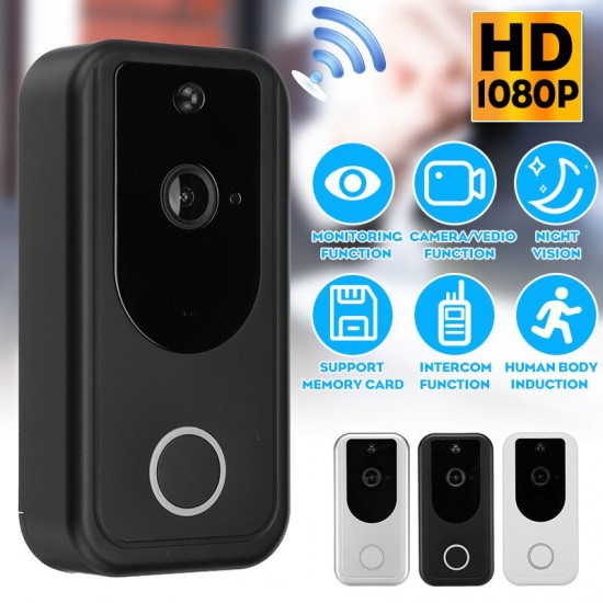 Smart 1080P HD Wireless WiFi Video Doorbell Intercom Phone Security Night Vision