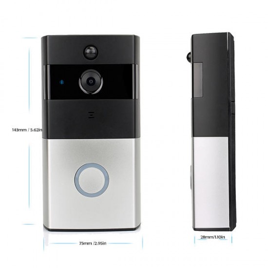 WiFi Video Door Phone Doorbell Battery Powered Security Door Intercom PIR Motion with 8GB TF Card