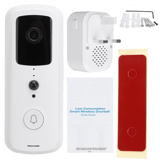 Wireless Doorbell Intercom Camera Phone Video System Wifi Door Bell Ring Two-Way Doorbell