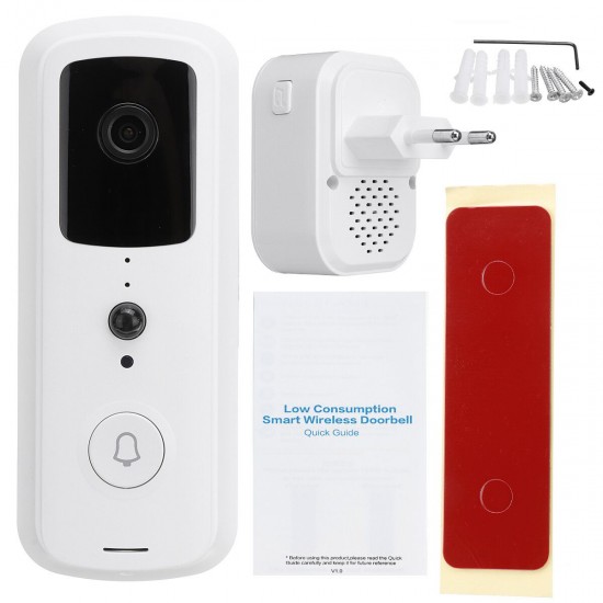 Wireless Video Doorbell Smart Phone Door Ring Intercom Camera Security Bell EU Plug Video Doorbell