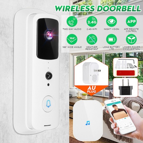 Wireless WiFi Video Doorbell Smart Phone Door Ring Intercom Camera Security Doorbell