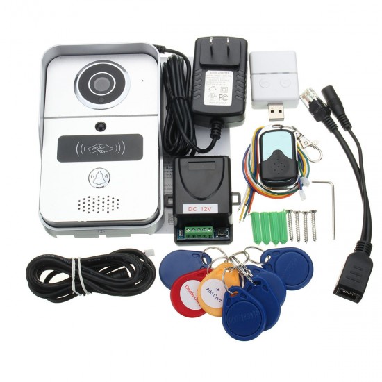 Wireless Wifi Video Camera Intercom Phone Door Bell Night Version+5 RFID Card