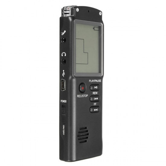 8GB Portable Rechargeable LCD Digital Audio Voice Recorder Dictaphone With MP3 Play