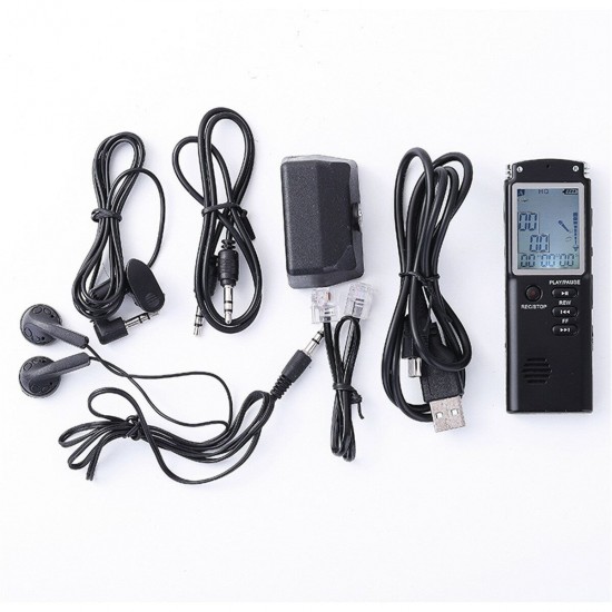 Digital Voice Recorder 8/16/32GB MP3 Lossless Player USB Audio Rechargeable Mini Dictaphone