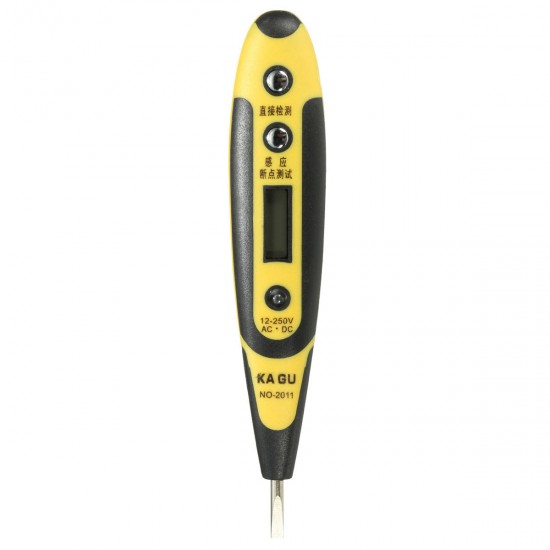 12-250V AC DC Digital Voltage Detector Tester Pen LED Light Electric Sensor