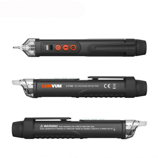 AC Voltage Electric Compact Pen Current Testing Pencil Circuit Breaker Finder 12V/48V-1000V Voltage Tester Pen AC Voltage Electric Compact Pen Current Testing Pencil Circuit Breaker Finder 12V/48V-1000V Voltage Tester Pen
