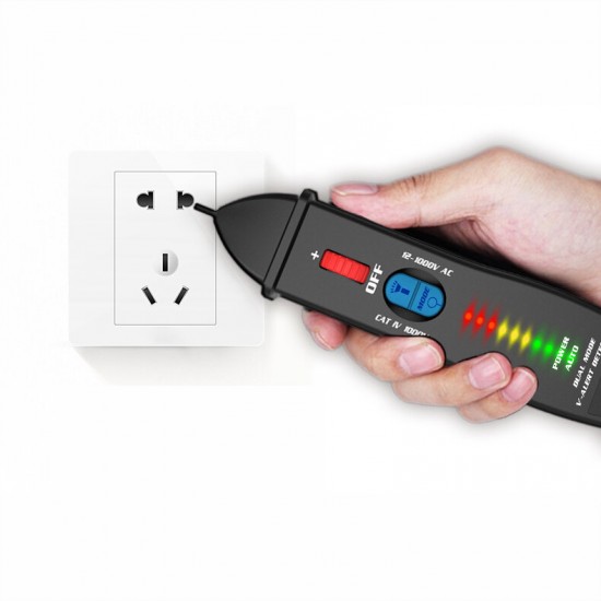 AVD07 Non-Contact Voltage Detector Teste Socket Wall AC Power Outlet Live Test Pen Indicator 12~1000V Match Multimeter AVD07 Non-Contact Voltage Detector Teste Socket Wall AC Power Outlet Live Test Pen Indicator 12~1000V Match Multimeter
