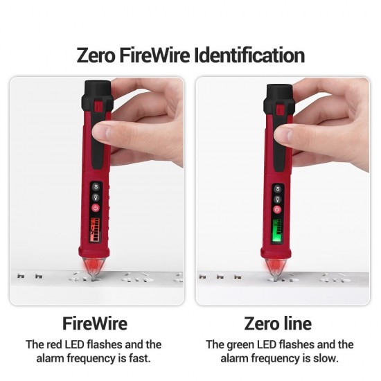 VC1010 Digital Voltage Detectors Non-Contact Pen Tester Meter 12-1000V AC/DC Volt Current Electric Test Pencil