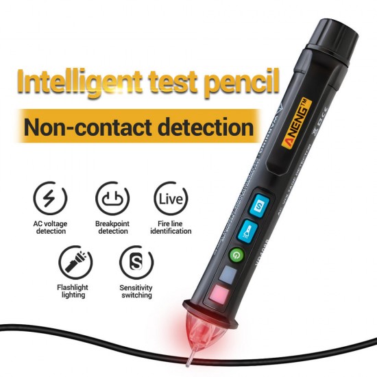 VD409B Non-contact AC Voltage Detector Tester Meter 12V-1000v Pen Style Electric Indicator LED Outlet Voltage Dectetor