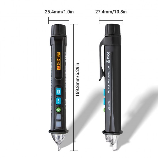 VD409B Non-contact AC Voltage Detector Tester Meter 12V-1000v Pen Style Electric Indicator LED Outlet Voltage Dectetor