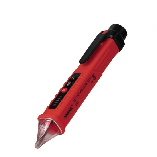 VD802 Non-contact 12V-1000V AC Voltage Detector Tester Meter Adjustable Sensitivity Pen Style Electric Indicator LED Outlet Voltage Detector Sensor VD802 Non-contact 12V-1000V AC Voltage Detector Tester Meter Adjustable Sensitivity Pen Style Electric Indicator LED Outlet Voltage Detector Sensor