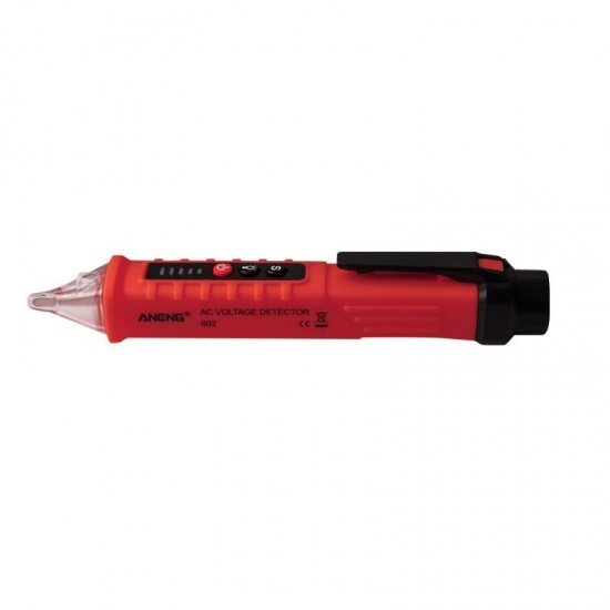 VD802 Non-contact 12V-1000V AC Voltage Detector Tester Meter Adjustable Sensitivity Pen Style Electric Indicator LED Outlet Voltage Detector Sensor VD802 Non-contact 12V-1000V AC Voltage Detector Tester Meter Adjustable Sensitivity Pen Style Electric Indicator LED Outlet Voltage Detector Sensor