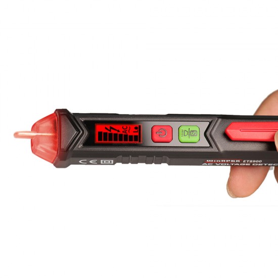 ET8900 Non-contact Voltage Tester Pen Signal Intensity Display Sensitivity Adjustable Auto Indication Live Line Null Live Detector Backlight and Auto Power Off ET8900 Non-contact Voltage Tester Pen Signal Intensity Display Sensitivity Adjustable Auto Indication Live Line Null Live Detector Backlight and Auto Power Off