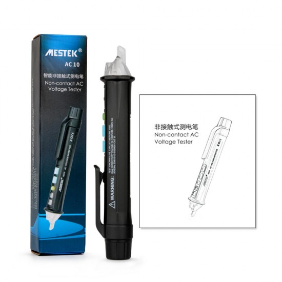 AC10 Non-contact AC Voltage Detector Tester Meter 12V-1000V Pen Voltage Detector AC10 Non-contact AC Voltage Detector Tester Meter 12V-1000V Pen Voltage Detector
