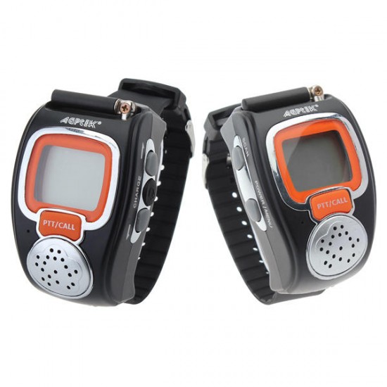 008 0.5W Two Way Radios Sport Watch Mini Walkie Talkie Pair