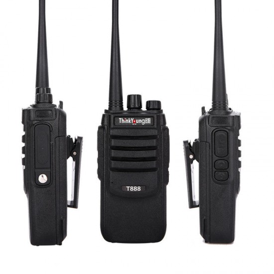 1PC T888 8W Mini Ultra Thin Handheld Radio Walkie Talkie 2-8km 403-470MHz 16 Channels Interphone Hotel Civilian Intercom