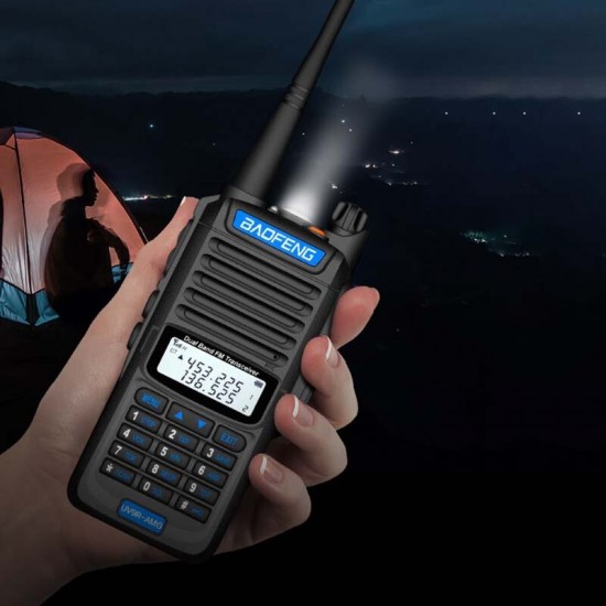 2 PCS UV9R-AMG 15W IP68 Waterproof UV Dual Band Two Way Handheld Radio Walkie Talkie 400-470MHz 128 Channels Blue Button Sea Land Hotel Civilian Intercom 2 PCS UV9R-AMG 15W IP68 Waterproof UV Dual Band Two Way Handheld Radio Walkie Talkie 400-470MHz 128 Channels Blue Button Sea Land Hotel Civilian Intercom