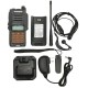 2020 UV-XS 10W Waterproof Walkie Talkie Set Portable FM Transceiver VHF UHF Orange Button Two Way Radio