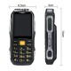 2.4inch 19800mah Rugged Phone Dual SIM GSM Walkie Talkie Standby for Smartphone FM Radio