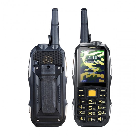 2.4inch 19800mah Rugged Phone Dual SIM GSM Walkie Talkie Standby for Smartphone FM Radio