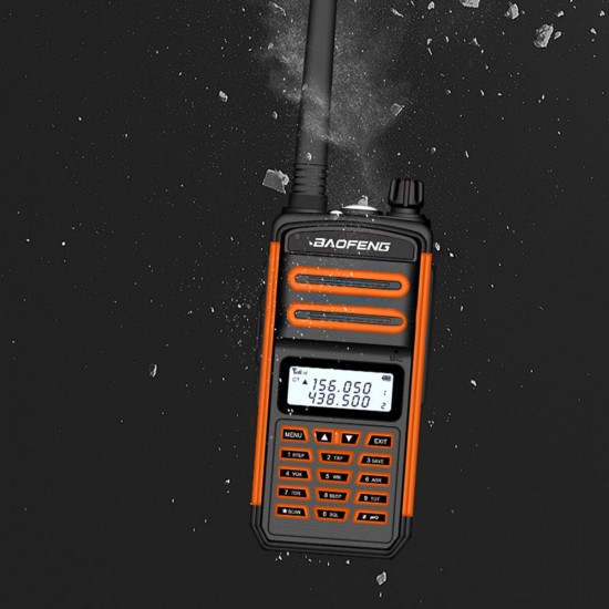 2PCS BF-S5plus 18W Waterproof UV Dual Band Handheld Radio Walkie Talkie Flashlight Hiking Interphone EU Plug