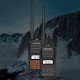2PCS BF-S5plus 18W Waterproof UV Dual Band Handheld Radio Walkie Talkie Flashlight Hiking Interphone Black EU Plug