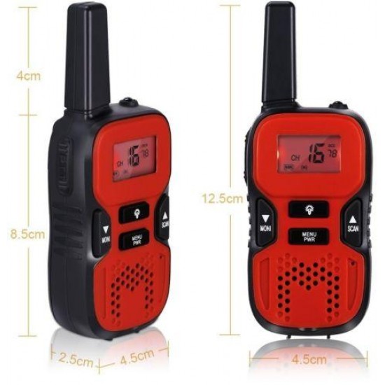 2PCS R8 Two Way Radio Walkie Talkie 22 Channels FRS GMRS UHF Handheld Kids Mini Walkie Talkie